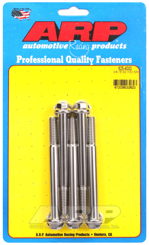 ARP 625-4000 3/8-16 X 4.000 Hex 7/16 Wrenching SS Bolts