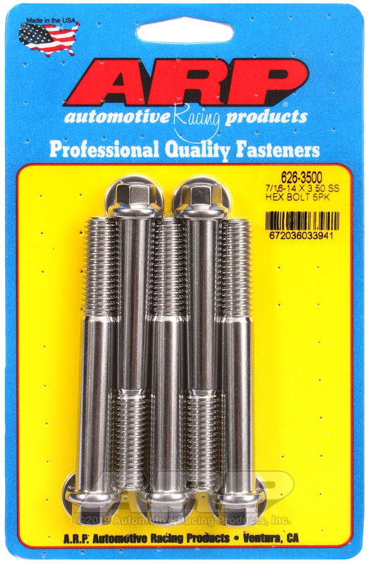 ARP 626-3500 7/16-14 X 3.500 Hex SS Bolts
