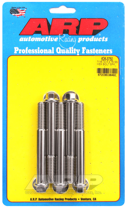 ARP 626-3750 7/16-14 X 3.750 Hex SS Bolts