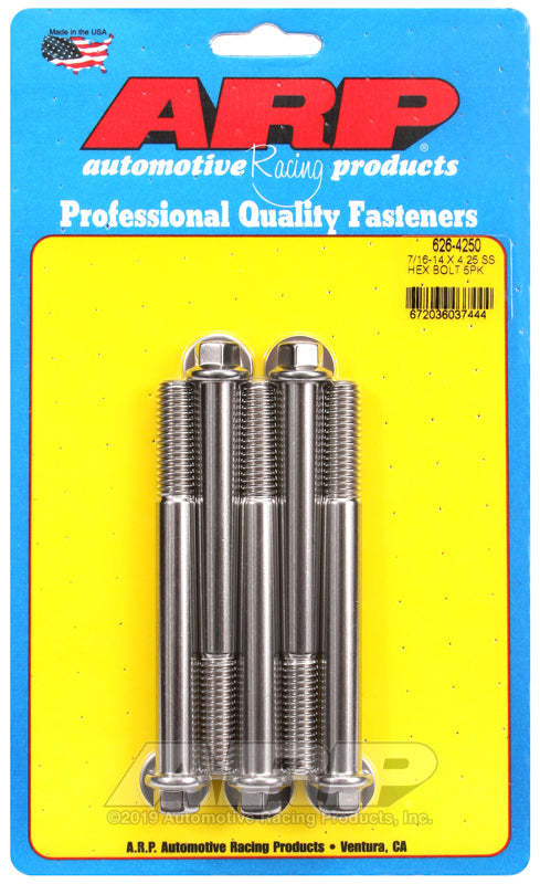 ARP 626-4250 7/16-14 X 4.250 Hex SS Bolts