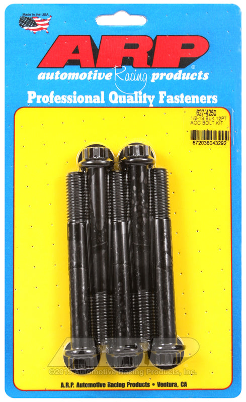 ARP 627-4250 1/2-13 X 4.250 12PT Black Oxide Bolts