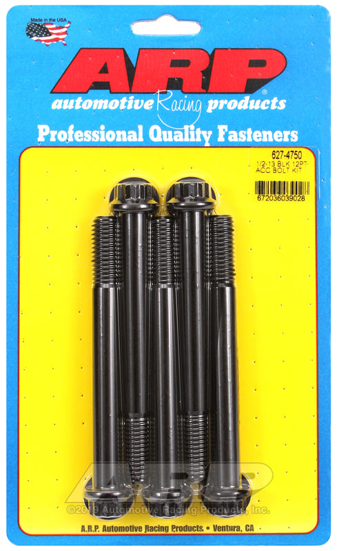 ARP 627-4750 1/2-13 X 4.750 12PT Black Oxide Bolts