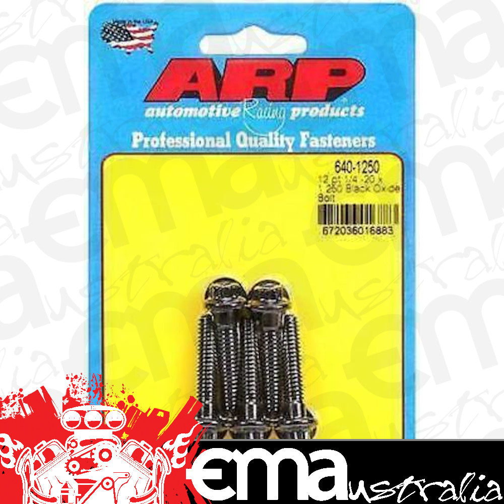 ARP Fasteners ARP640-1250 640-1250 1/4-20 X 1.250 12PT Black Oxide Bolts