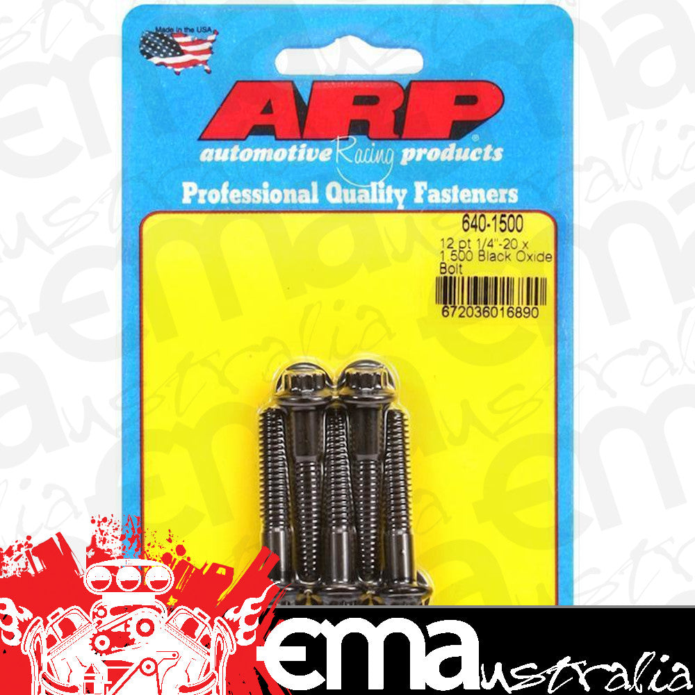 ARP Fasteners ARP640-1500 640-1500 1/4-20 X 1.500 12PT Black Oxide Bolts