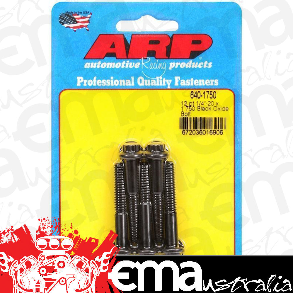 ARP 640-1750 1/4-20 X 1.750 12PT Black Oxide Bolts