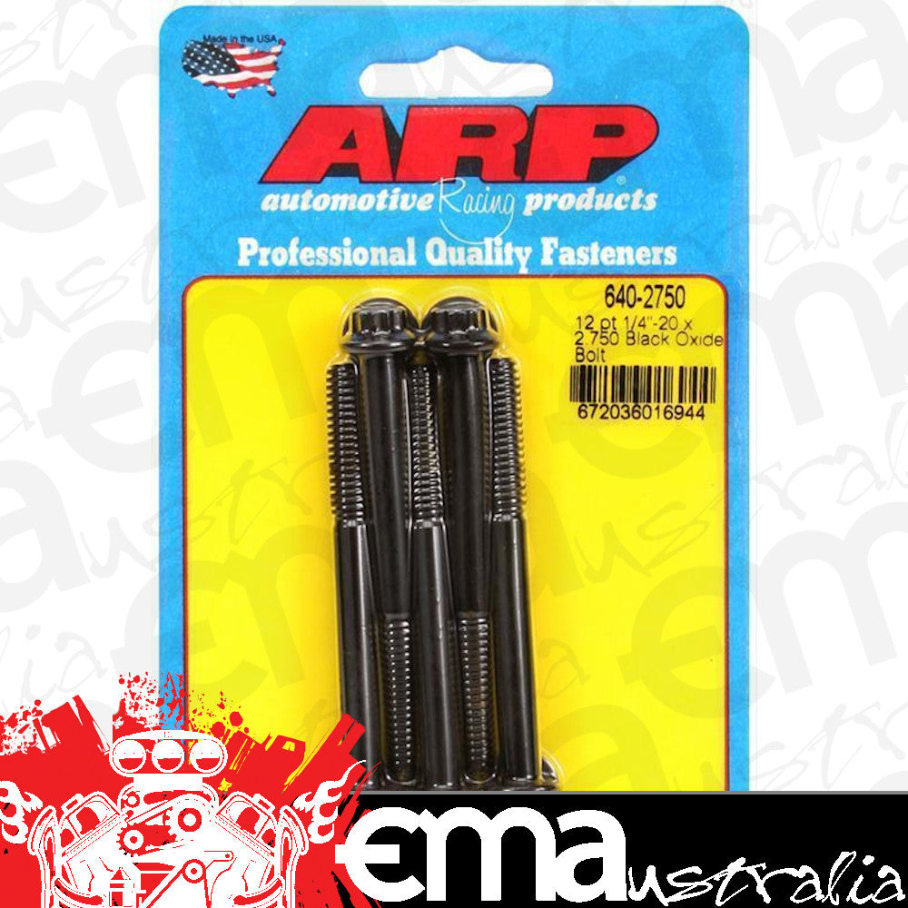 ARP 640-2750 1/4-20 X 2.750 12PT Black Oxide Bolts
