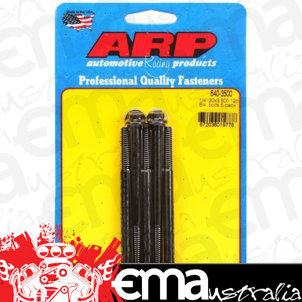 ARP Fasteners ARP640-3500 640-3500 1/4-20 X 3.500 12PT Black Oxide Bolts
