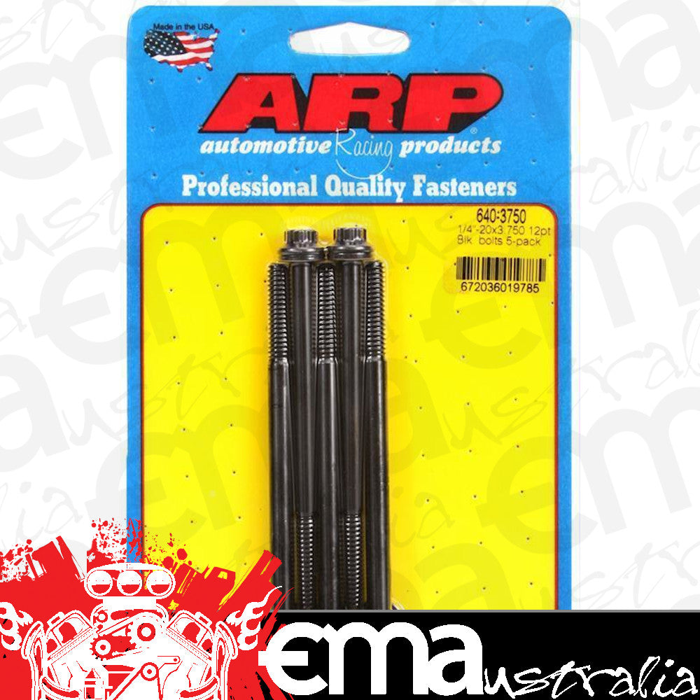 ARP 640-3750 1/4-20 X 3.750 12PT Black Oxide Bolts