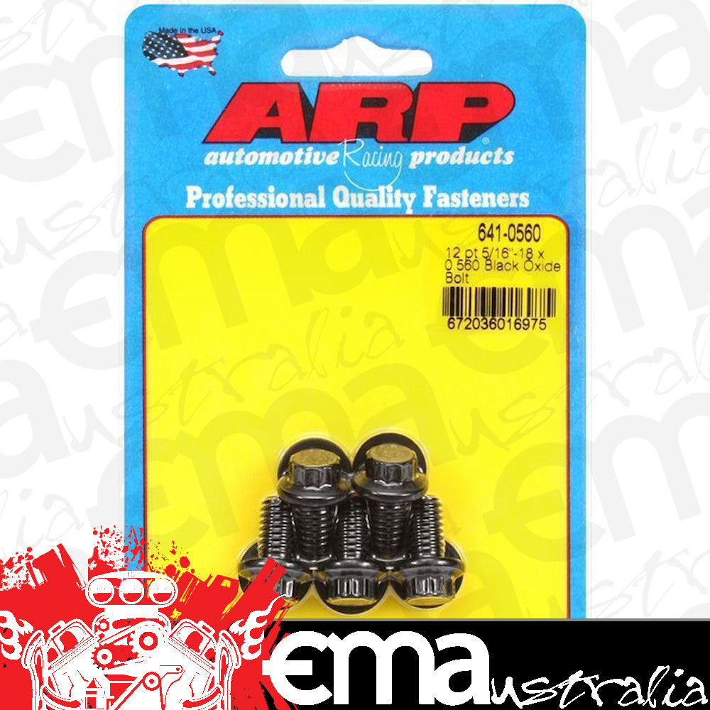 ARP Fasteners ARP641-0560 641-0560 5/16-18 X 0.560 12PT Black Oxide Bolts