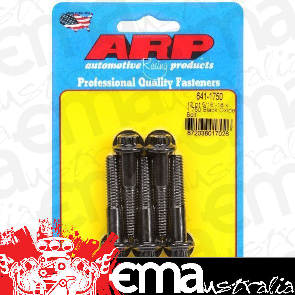 ARP Fasteners ARP641-1750 641-1750 5/16-18 X 1.750 12PT Black Oxide Bolts