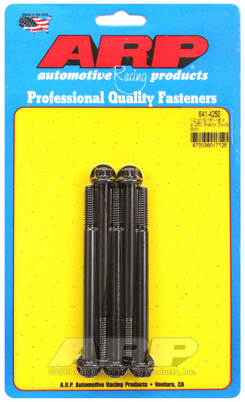 ARP 641-4250 5/16-18 X 4.250 12PT Black Oxide Bolts