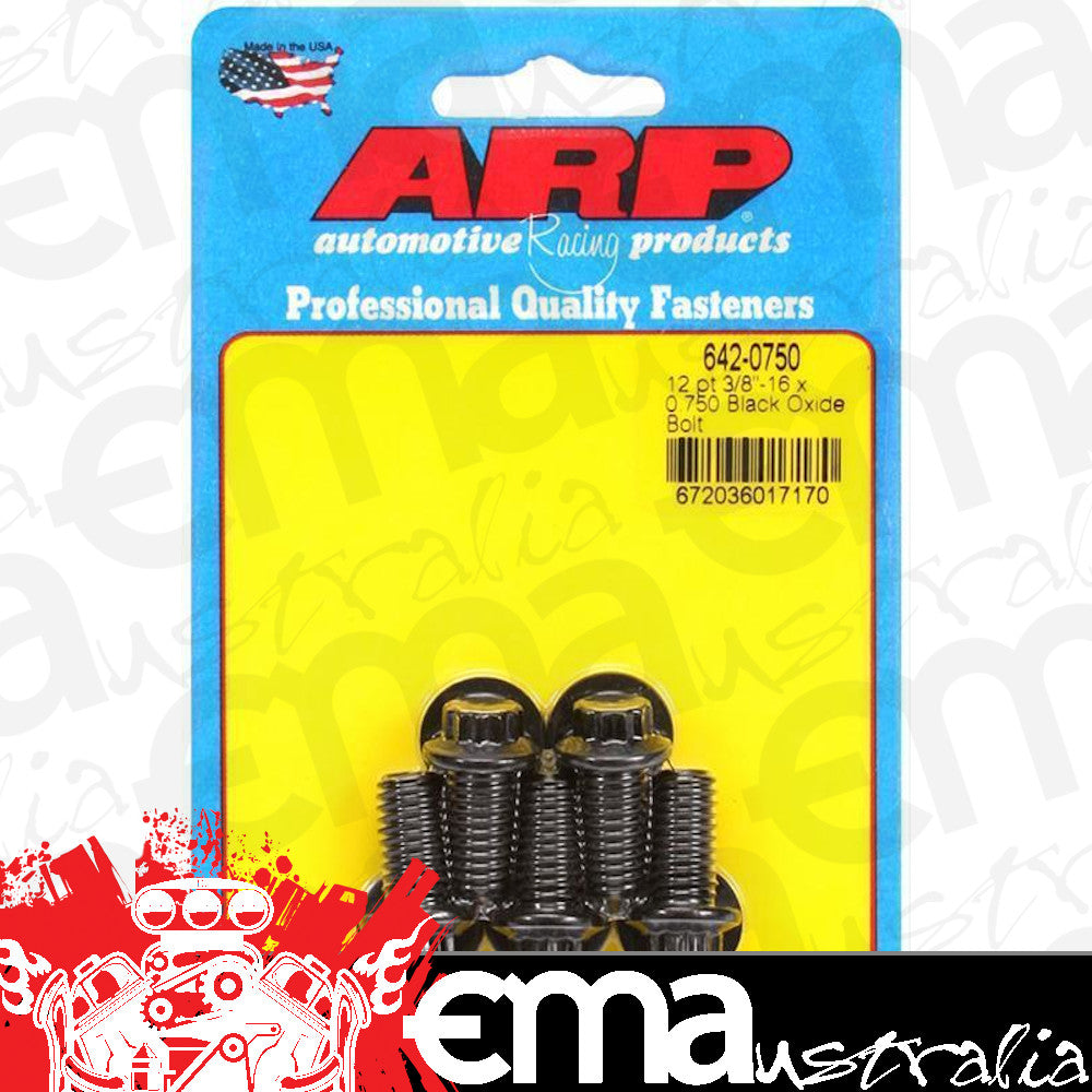 ARP Fasteners ARP642-0750 642-0750 3/8-16 X 0.750 12PT Black Oxide Bolts