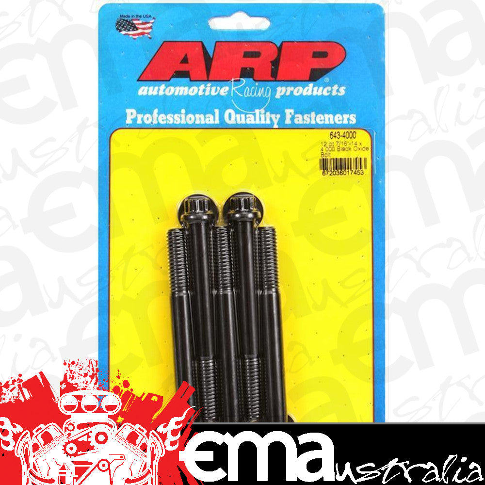 ARP 643-4000 7/16-14 X 4.000 12PT Black Oxide Bolts