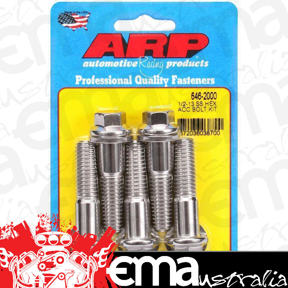 ARP 646-2000 1/2-13 X 2.000 Hex SS Bolts