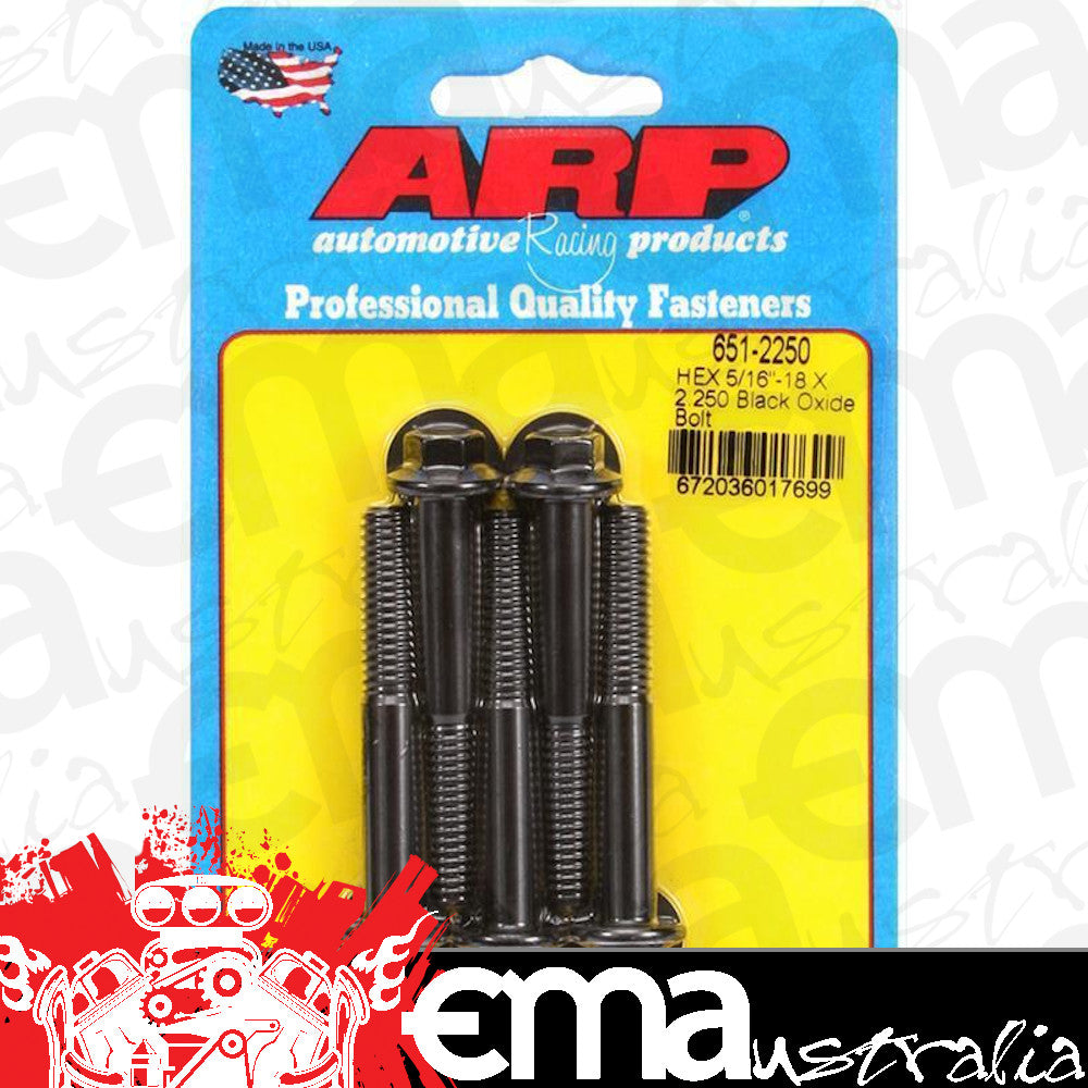 ARP 651-2250 5/16-18 X 2.250 Hex Black Oxide Bolts