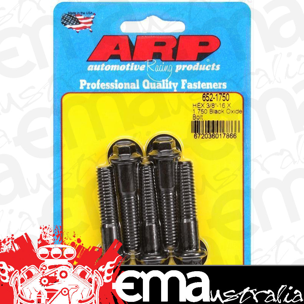 ARP 652-1750 3/8-16 X 1.750 Hex Black Oxide Bolts