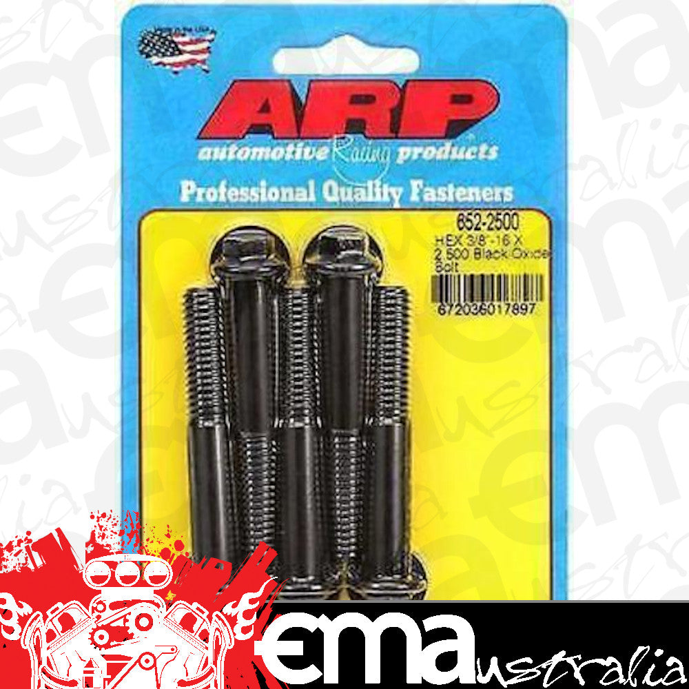 ARP Fasteners ARP652-2500 652-2500 3/8-16 X 2.500 Hex Black Oxide Bolts