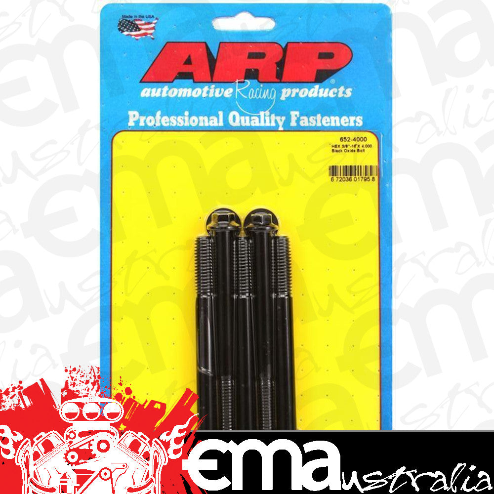 ARP 652-4000 3/8-16 X 4.000 Hex Black Oxide Bolts