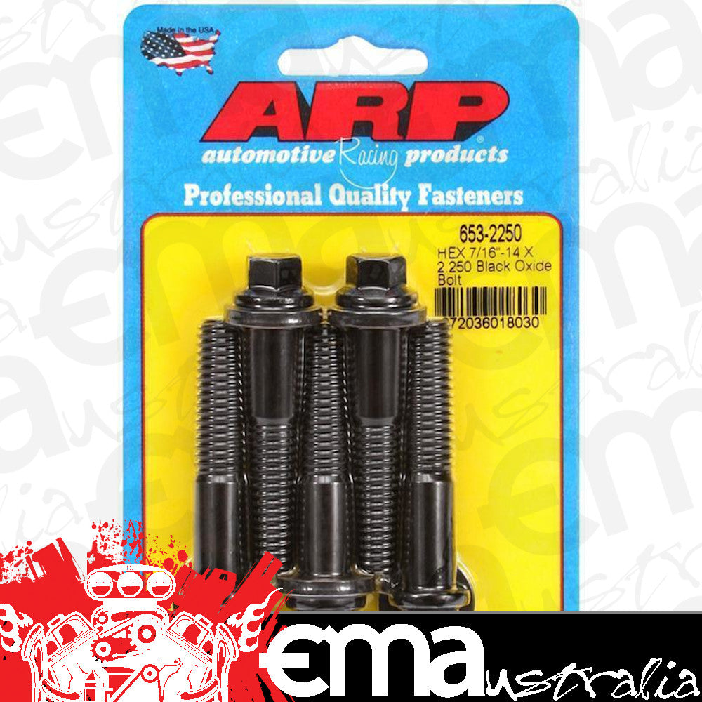 ARP Fasteners ARP653-2250 653-2250 7/16-14 X 2.250 Hex Black Oxide Bolts