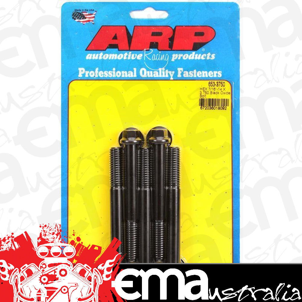 ARP 653-3750 7/16-14 X 3.750 Hex Black Oxide Bolts