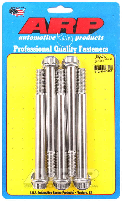 ARP 656-5250 1/2-13 X 5.250 12PT SS Bolts