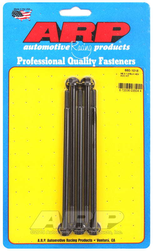 ARP 660-1018 M6 X 1.00 X 135 Hex Black Oxide Bolts