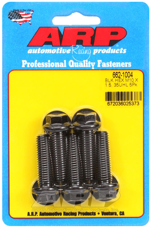 ARP Fasteners ARP662-1004 662-1004 M10 X 1.50 X 35 Hex Black Oxide Bolts