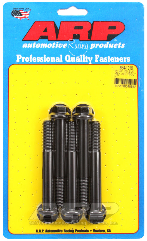 ARP 664-1010 M12 X 1.50 X 90 Hex Black Oxide Bolts