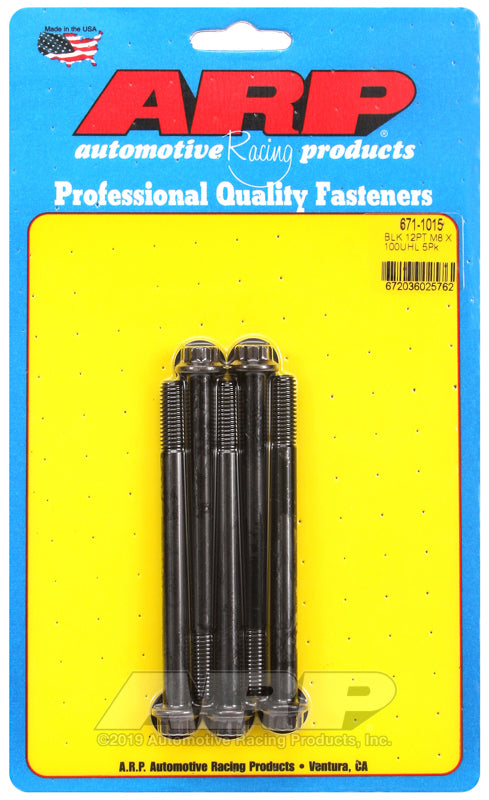 ARP 671-1015 M8 X 1.25 X 100 12PT Black Oxide Bolts