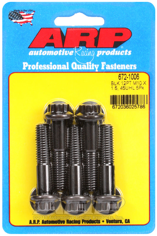 ARP 672-1006 M10 X 1.50 X 45 12PT Black Oxide Bolts
