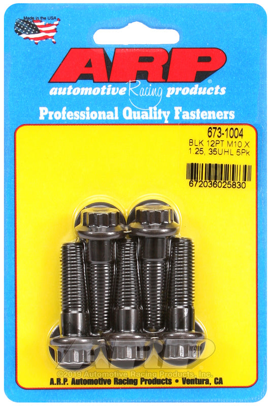 ARP Fasteners ARP673-1004 673-1004 M10 X 1.25 X 35 12PT Black Oxide Bolts