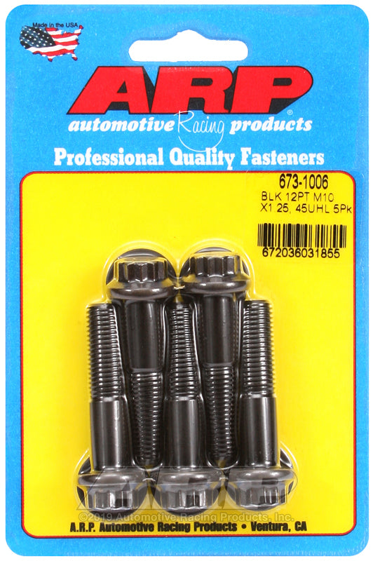 ARP 673-1006 M10 X 1.25 X 45 12PT Black Oxide Bolts