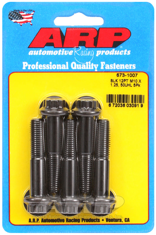 ARP 673-1007 M10 X 1.25 X 50 12PT Black Oxide Bolts