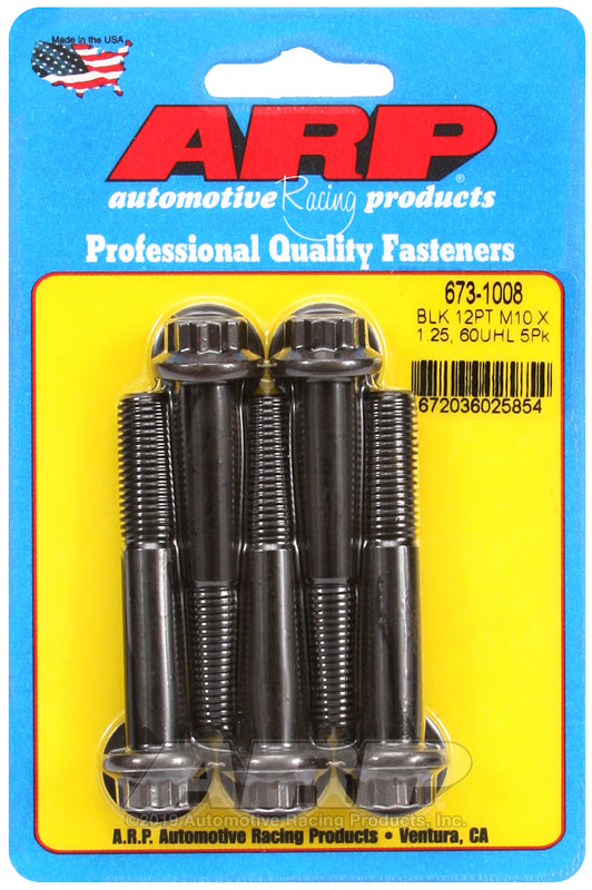 ARP 673-1008 M10 X 1.25 X 60 12PT Black Oxide Bolts