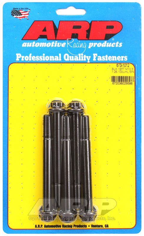 ARP 673-1012 M10 X 1.25 X 100 12PT Black Oxide Bolts