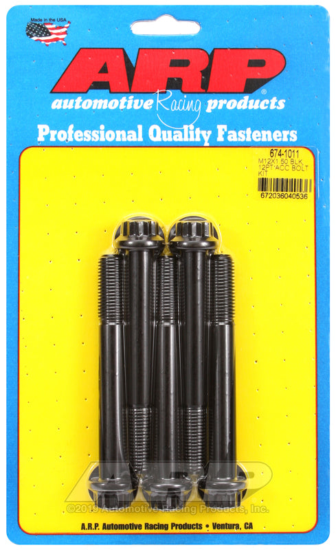 ARP 674-1011 M12 X 1.50 X 100 12PT Black Oxide Bolts