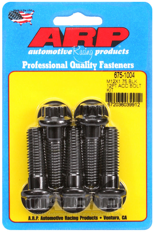 ARP 675-1004 M12 X 1.75 X 40 12PT Black Oxide Bolts