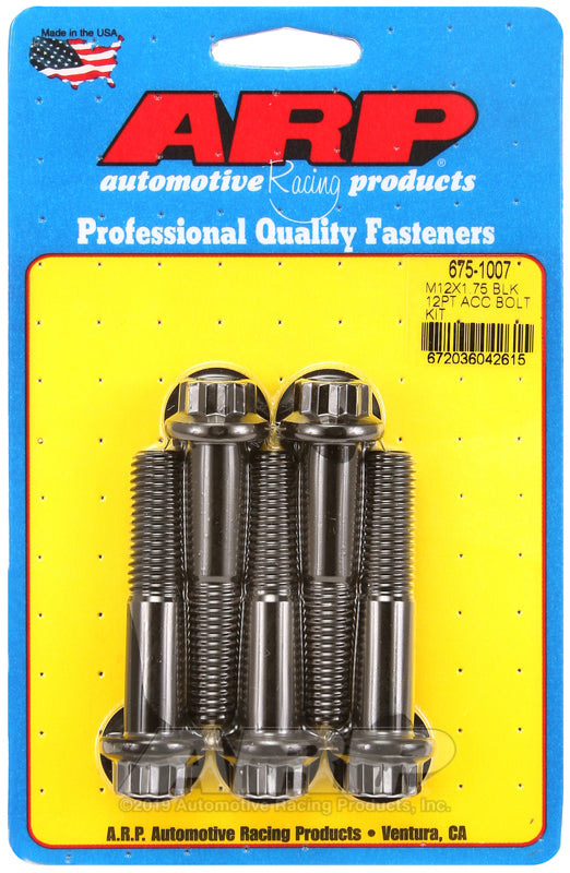 ARP 675-1007 M12 X 1.75 X 60 12PT Black Oxide Bolts