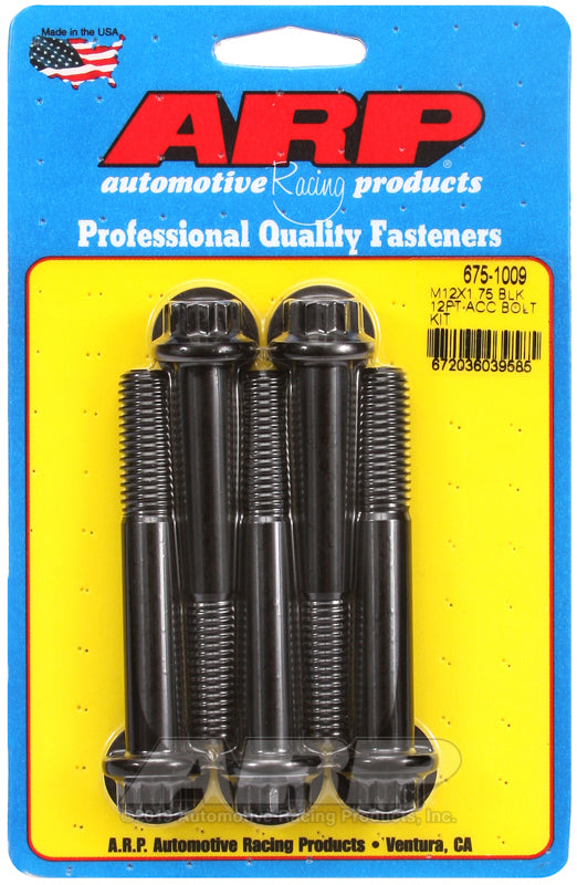 ARP 675-1009 M12 X 1.75 X 80 12PT Black Oxide Bolts