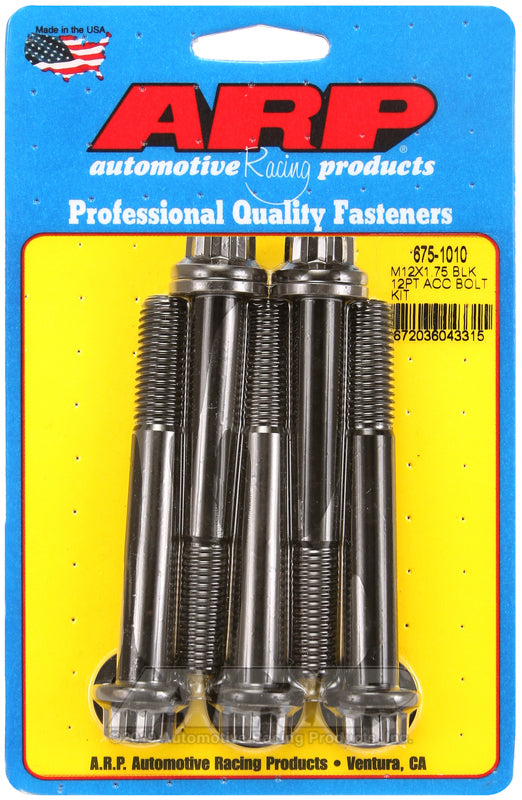ARP 675-1010 M12 X 1.75 X 90 12PT Black Oxide Bolts
