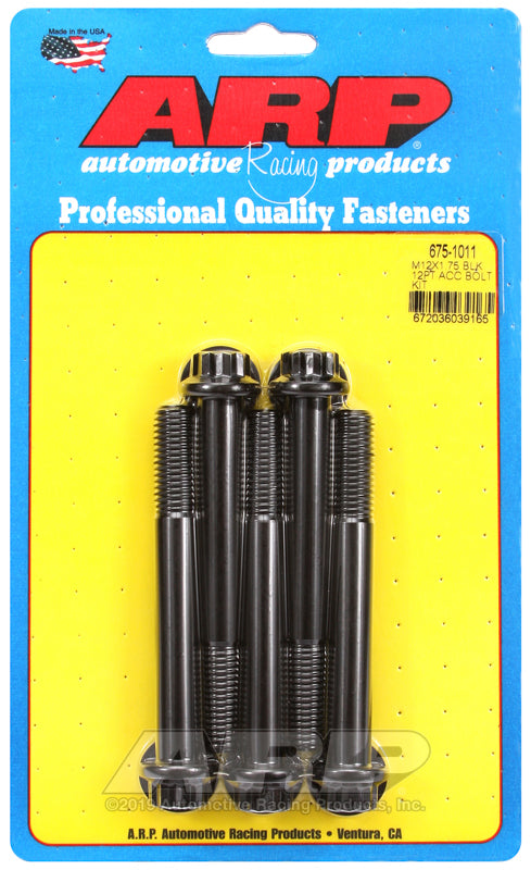 ARP 675-1011 M12 X 1.75 X 100 12PT Black Oxide Bolts