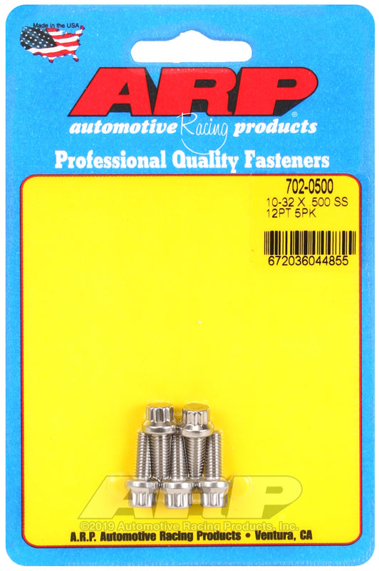 ARP 702-0500 10-32 X .500 12PT SS Bolts