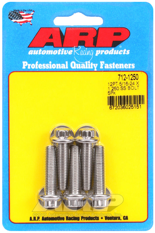 ARP Fasteners ARP712-1250 712-1250 5/16-24 X 1.250 12PT SS Bolts