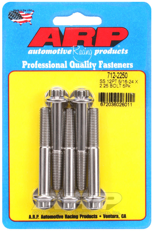 ARP 712-2250 5/16-24 X 2.250 12PT SS Bolts