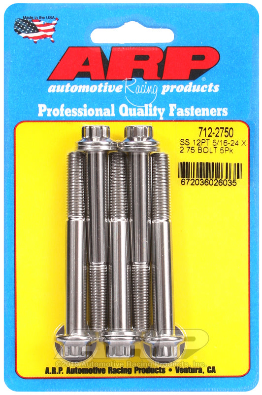 ARP 712-2750 5/16-24 X 2.750 12PT SS Bolts