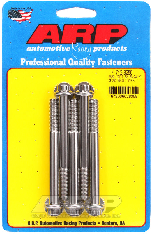 ARP 712-3250 5/16-24 X 3.250 12PT SS Bolts