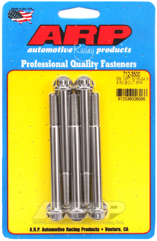 ARP 712-3500 5/16-24 X 3.500 12PT SS Bolts