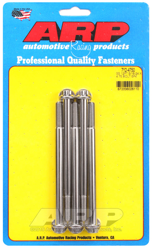 ARP 712-4750 5/16-24 X 4.750 12PT SS Bolts