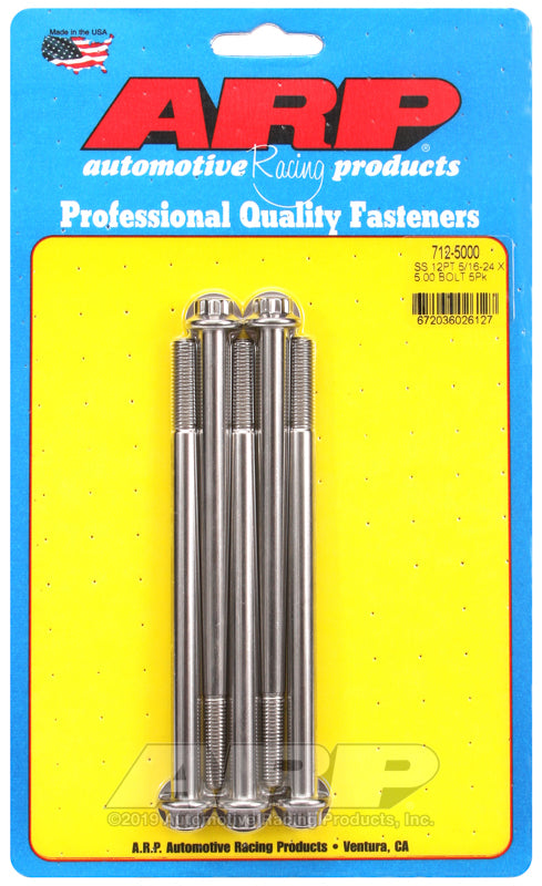ARP 712-5000 5/16-24 X 5.000 12PT SS Bolts