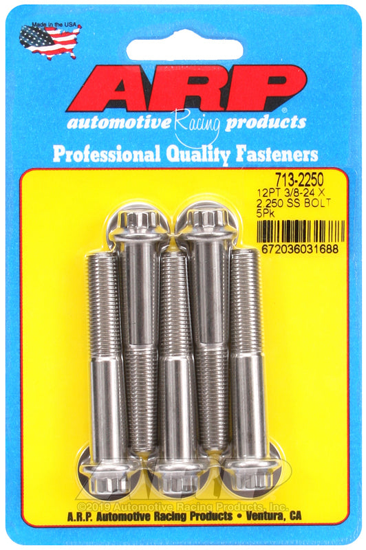 ARP 713-2250 3/8-24 X 2.250 12PT SS Bolts